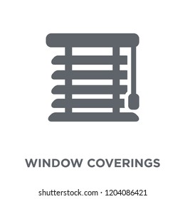 Window coverings icon. Window coverings design concept from Furniture and household collection. Simple element vector illustration on white background.