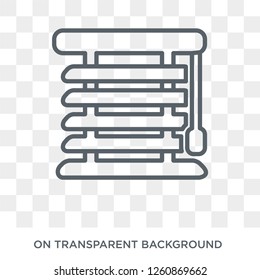 Window coverings icon. Window coverings design concept from Furniture and household collection. Simple element vector illustration on transparent background.