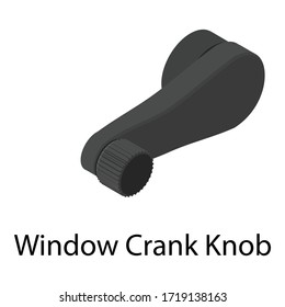 Window crank knob icon. Isometric of window crank knob vector icon for web design isolated on white background