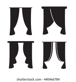 Window curtains set vector illustration eps 10