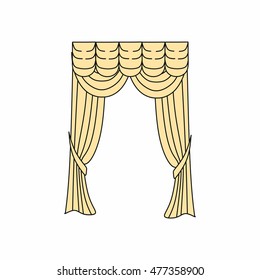 Window curtains.curtains Interior design sketch