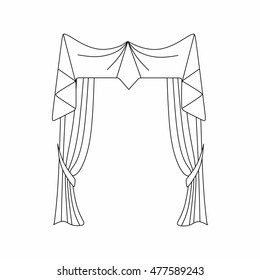 Window curtains.curtains Interior design sketch