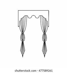 Window curtains.curtains Interior design sketch