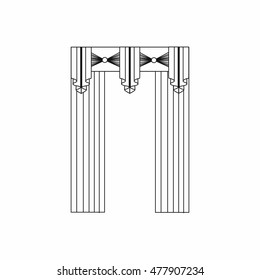 Window curtains.curtains Interior design sketch