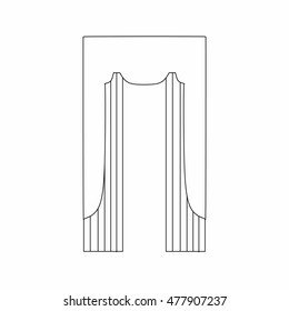 Window curtains.curtains Interior design sketch