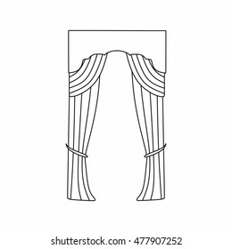 Window curtains.curtains Interior design sketch
