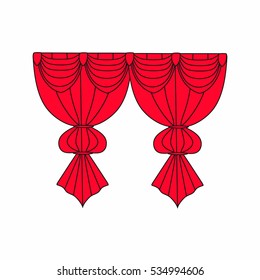 Window curtains.curtains Interior design sketch