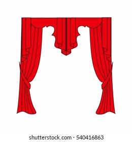 Window curtains.curtains Interior design sketch