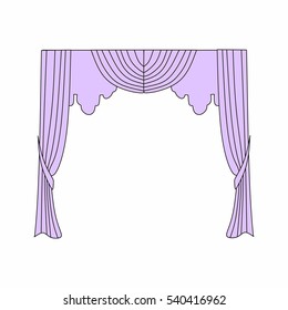 Window curtains.curtains Interior design sketch