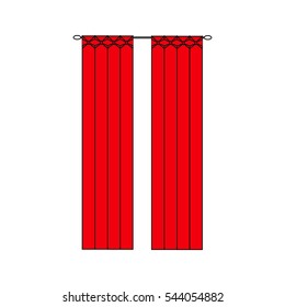 Window curtains.curtains Interior design sketch