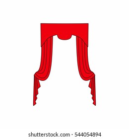 Window curtains.curtains Interior design sketch