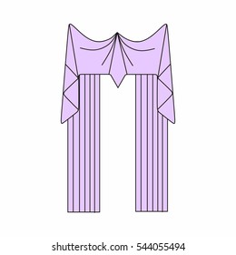 Window curtains.curtains Interior design sketch