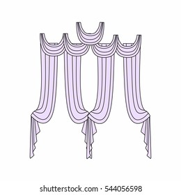 Window curtains.curtains Interior design sketch