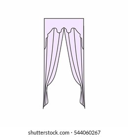 Window curtains.curtains Interior design sketch