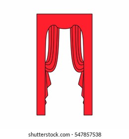 Window curtains.curtains Interior design sketch