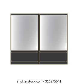 window for decorative  isolated on white.Vector Design EPS10.