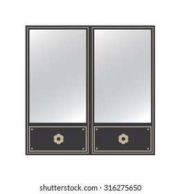 window for decorative  isolated on white.Vector Design EPS10.