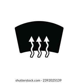 Window defrost icon isolated on white background.  Vector Illustration.