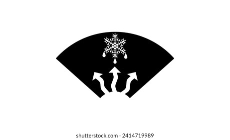 window defrost symbol, black isolated silhouette