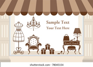 Window Display. Illustration Vector