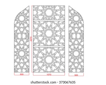 Laser Cutting Arabesque Vector Panel Template Stock Vector (Royalty ...