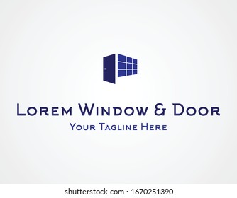 Window Door Fitting Company Logo Letter Stock Vector (Royalty Free ...