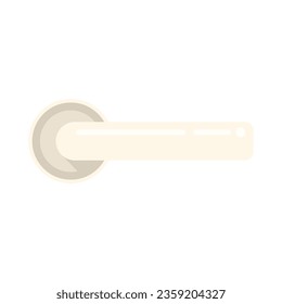 Window door handle icon flat vector. Hotel steel. Lock knob isolated