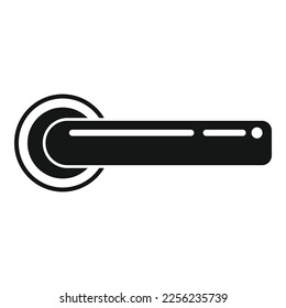 Window door handle icon simple vector. Hotel steel. Lock knob