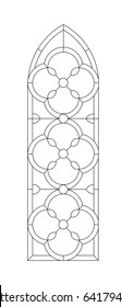 window and door vector stained glass black paint on the white background