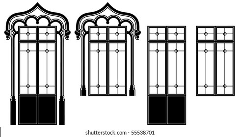 Window and door-window, two different arrangements