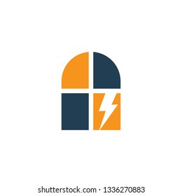 window electric simple concept logo/icon