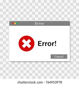 Window error. Vector illustration