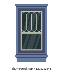 
Window exterior flat icon image on white background 
