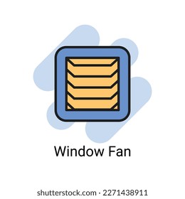 Window fan icons design stock illustration.