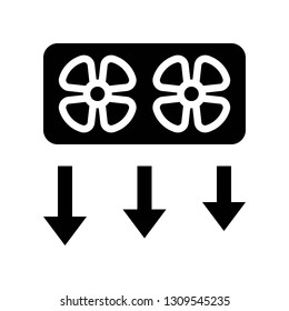 Window fan vector illustration, Isolated solid design icon