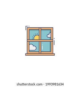 window Flat Icon Isolated On White Background