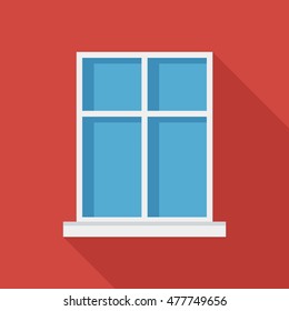 window flat icon. You can be used window icon for several purposes like: websites, UI, UX, print templates, promotional materials, info-graphics, web and mobile phone apps.