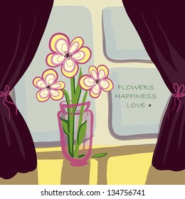 window with flower