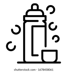 Window foam bottle icon. Outline window foam bottle vector icon for web design isolated on white background