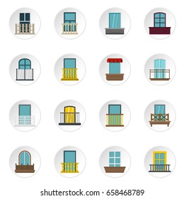 Window forms icons set in flat style isolated vector icons set illustration