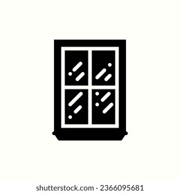icono de ventana de cuatro lados, icono aislado en fondo claro, perfecto para sitio web, blog, logotipo, diseño gráfico, medios sociales, interfaz de usuario, aplicación móvil