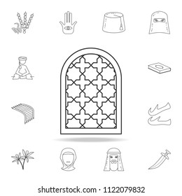window frame arabic icon. Detailed set of Arab culture icons. Premium graphic design. One of the collection icons for websites, web design, mobile app on white background