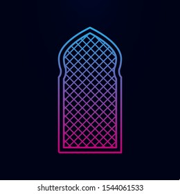 Window frame arabic nolan icon. Simple thin line, outline vector of arabian icons for ui and ux, website or mobile application