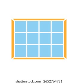 Icono plano de color de marco de ventana para App y Sitios web. Elementos de construcción. Iconos modernos y sencillos para UI UX y branding