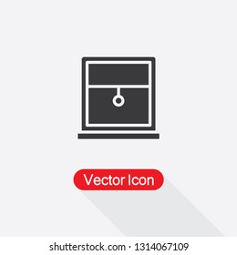 Window Frame With Louvers Icon Vector Illustration Eps10