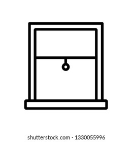 Window frame with louvers outline icon. linear style sign for mobile concept and web design. Window blinds or jalousie simple line vector icon
