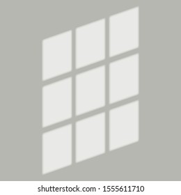 Window frame shadow mockup, natural lightening. Modern template