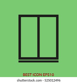 window frame, vector icon, eps10
