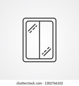 Window frame vector icon sign symbol