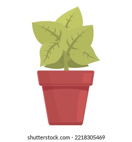 Window garden icon cartoon vector. Summer home. Season stem